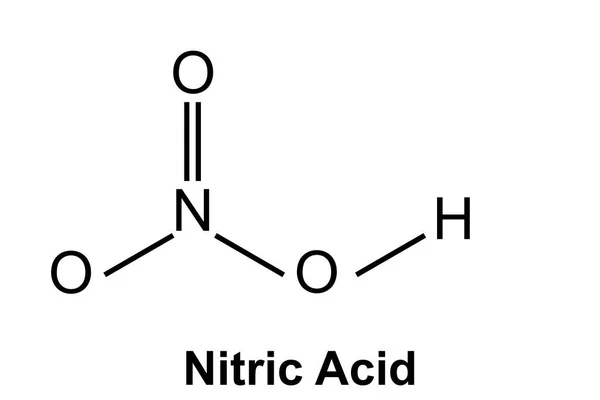 Nitrogénsav Molekuláris Szerkezet Izolálva Kiolvasztás — Stock Fotó