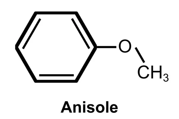 Anisole Chemisches Molekül Rendering — Stockfoto