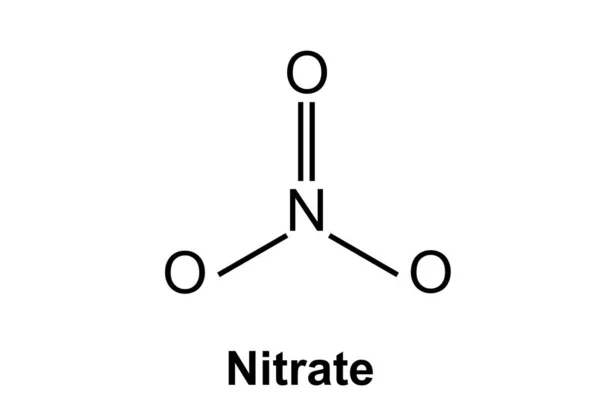 Fórmula Química Nitrato Renderização — Fotografia de Stock