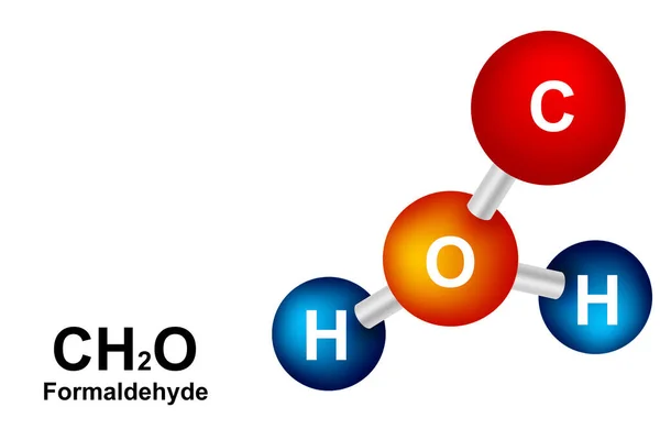 Молекулярная Формула Формальдегида Изолирована Формальдегид Бесцветный Сильно Пахнущий Легковоспламеняющийся Химикат — стоковое фото