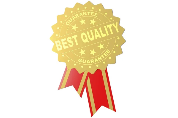 Best Quality Word Golden Seal Rendering — Stock Photo, Image
