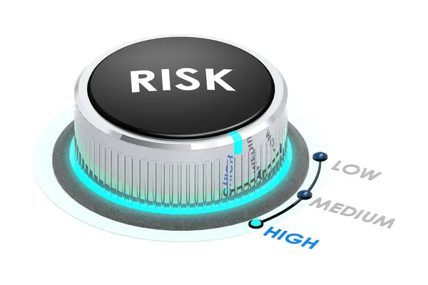 Risk Knob Turn Maximum Rendering — Stockfoto