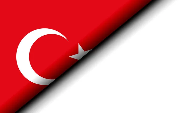 Türkiye Bayrağı Ikiye Katlandı Biçimlendirme — Stok fotoğraf
