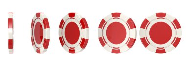 Kumarhane ya da poker fişleri, 3D görüntüleme.