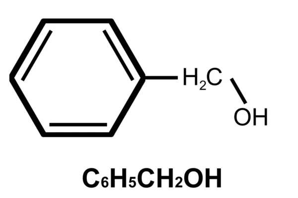 Ilustração Biológica Álcool Benzílico Álcool Aromático Com Fórmula C6H5Ch2Oh Renderização — Fotografia de Stock