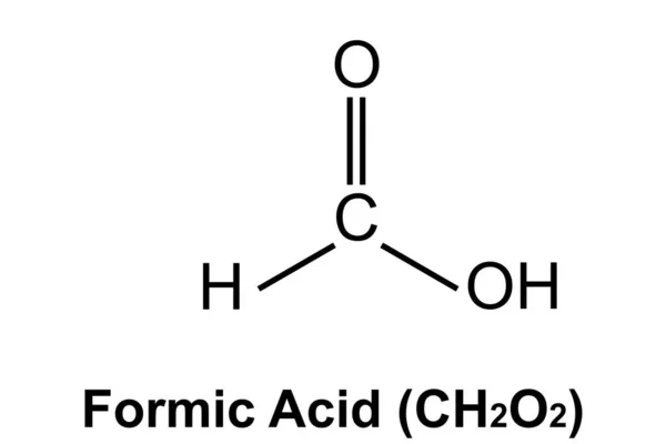 フォーム酸 Ch2O2 3Dレンダリングの化学構造 — ストック写真