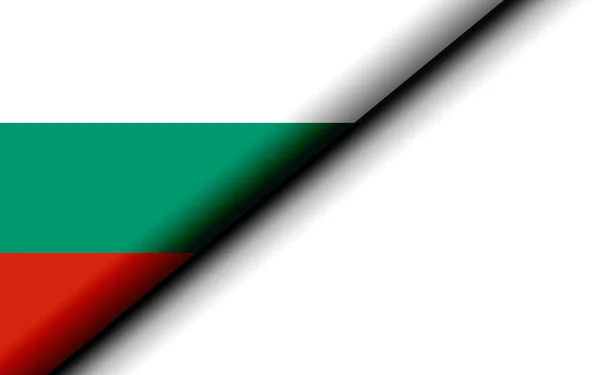 Bulgaria Flag Folded Half Rendering — Stock Photo, Image