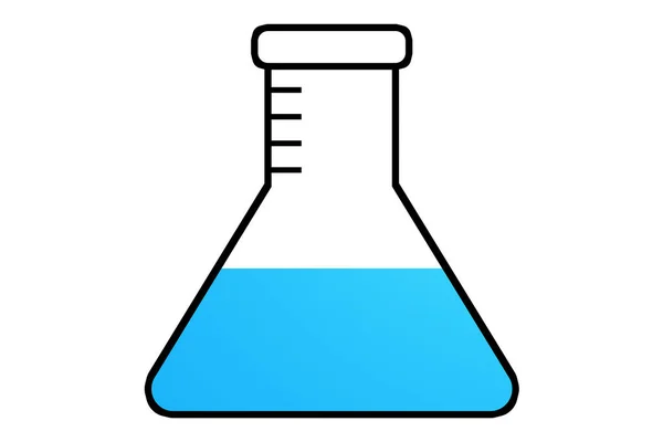 Chemiekolbenglas Auf Weißem Hintergrund Rendering — Stockfoto
