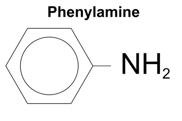 Ilustración Química Fenilamina Química Orgánica Representación — Foto de Stock