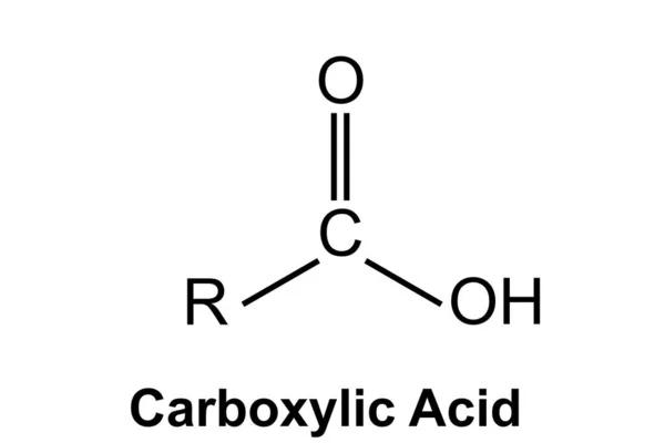 Fórmula Átomo Molécula Grupo Funcional Ácido Carboxílico Representación — Foto de Stock