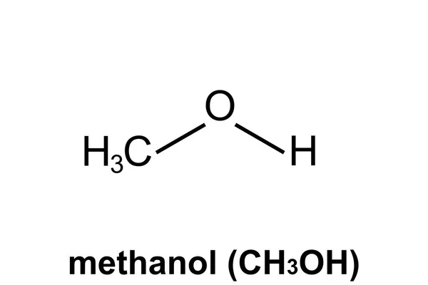 Struttura Chimica Del Metanolo Ch3Oh Rendering — Foto Stock