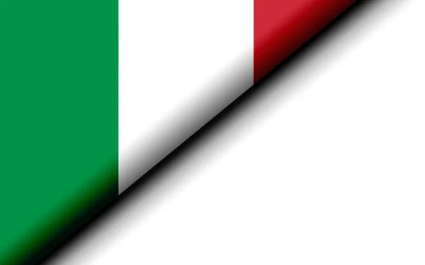 Σημαία Ιταλίας Διπλωμένη Στη Μέση Απόδοση — Φωτογραφία Αρχείου