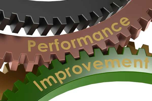 Performance improvement on gear for industrial concept, 3d rendering