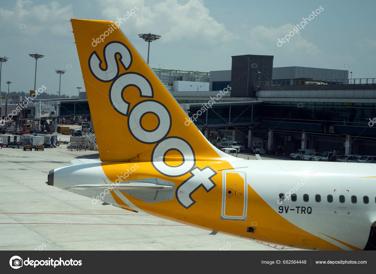Singapore Oct 2023 Tail Scoot Airline Aircraft Scoot Singaporean Low