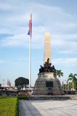 Manila, Filipinler- 13 Ekim 2023: Manila, Filipinler 'deki Rizal Parkı' ndaki Jose Rizal (Ulusal Kahraman) anısına anıt