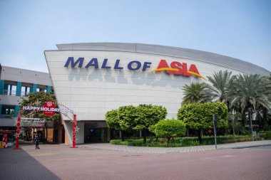 Manila, Filipinler- 17 Ekim 2023: Asya 'daki SM AVM, ya da MoA, Manila Filipinler' deki bir alışveriş merkezidir. Asya 'daki SM AVM, alışveriş standartlarını yükselten bir turizm merkezi.