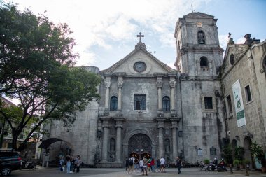 Manila, Filipinler-15 Ekim 2023: Manila, Filipinler 'deki San Agustin Kilisesi manzarası. Filipinler 'in en eski kilisesi.