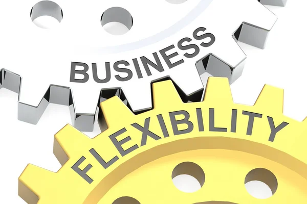 Business Flexibility Word Metal Gear Rendering Royalty Free Stock Photos