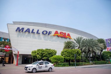 Manila, Filipinler- 17 Ekim 2023: Asya 'daki SM AVM, ya da MoA, Manila Filipinler' deki bir alışveriş merkezidir. Asya 'daki SM AVM, alışveriş standartlarını yükselten bir turizm merkezi.