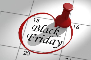 Kara Cuma kelimesi takvimde 3 boyutlu sıkıştırma ile işaretlendi