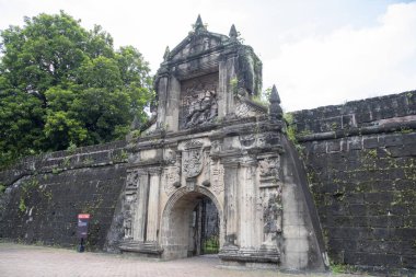 Manila, Filipinler-14 Ekim 2023: Fort Santiago, Manila, Filipinler 'in Intramuros ilçesi. Santiago Kalesi ilk olarak İspanyol fatihler tarafından yeni kurulan Manila şehri için inşa edildi..