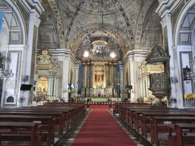 Manila, Filipinler-13 Ekim 2023: Manila, Filipinler 'deki San Agustin Kilisesi manzarası. Filipinler 'in en eski kilisesi.