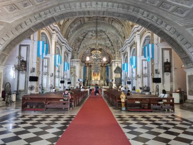 Manila, Filipinler-13 Ekim 2023: Manila, Filipinler 'deki San Agustin Kilisesi manzarası. Filipinler 'in en eski kilisesi.