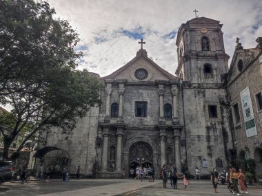 Manila, Filipinler-15 Ekim 2023: Manila, Filipinler 'deki San Agustin Kilisesi manzarası. Filipinler 'in en eski kilisesi.