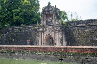 Manila, Filipinler-14 Ekim 2023: Fort Santiago, Manila, Filipinler 'in Intramuros ilçesi. Santiago Kalesi ilk olarak İspanyol fatihler tarafından yeni kurulan Manila şehri için inşa edildi..