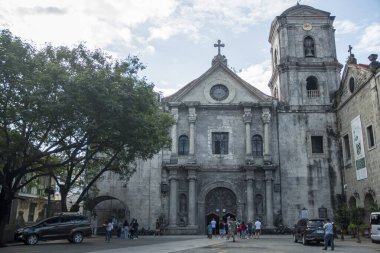 Manila, Filipinler-15 Ekim 2023: Manila, Filipinler 'deki San Agustin Kilisesi manzarası. Filipinler 'in en eski kilisesi.