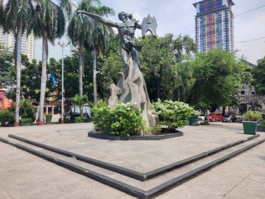Manila, Filipinler-14 Ekim 2023: Manila Filipinler 'deki Raca Sulayman Anıtı. Manila 'nın son kralı Raca Sulayman' ın anısına verilen park..