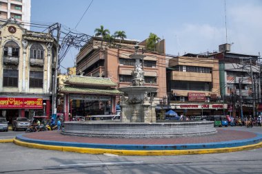 Manila, Filipinler-14 Ekim 2023: Manila 'da Çin Mahallesi manzarası. Manila Çin Mahallesi dünyanın en büyük ve en eski yerlerinden biridir..