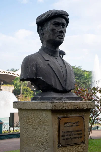 Manila, Filipinler- 13 Ekim 2023: Rizal Park 'ta Mateo Carino Heykeli Basıldı. Baguio olacak arazinin sahibi bir Ibaloi şefiydi.