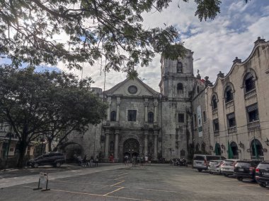 Manila, Filipinler-15 Ekim 2023: Manila, Filipinler 'deki San Agustin Kilisesi manzarası. Filipinler 'in en eski kilisesi.
