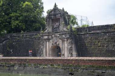 Manila, Filipinler-14 Ekim 2023: Fort Santiago, Manila, Filipinler 'in Intramuros ilçesi. Santiago Kalesi ilk olarak İspanyol fatihler tarafından yeni kurulan Manila şehri için inşa edildi..