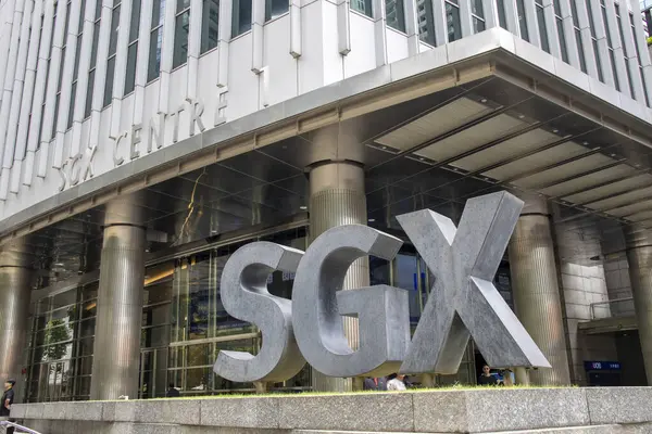 Singapur November 2023 Sign Sgx Singapore Exchange Limited Mit Sitz Stockbild
