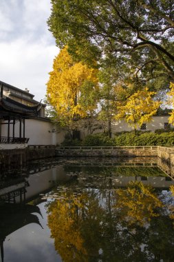 Suzhou, Çin - 6 Aralık 2023: Çin 'in Suzhou kentindeki mütevazı Yöneticinin Bahçesi. Çin 'in en iyilerinden biri, UNESCO' nun dünya mirasının en önemli parçası.