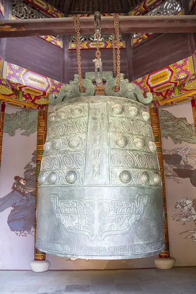 Jiaxing China Nov 2023 Ancient Massive Bell Chinese Temple Jiaxing Stock Image