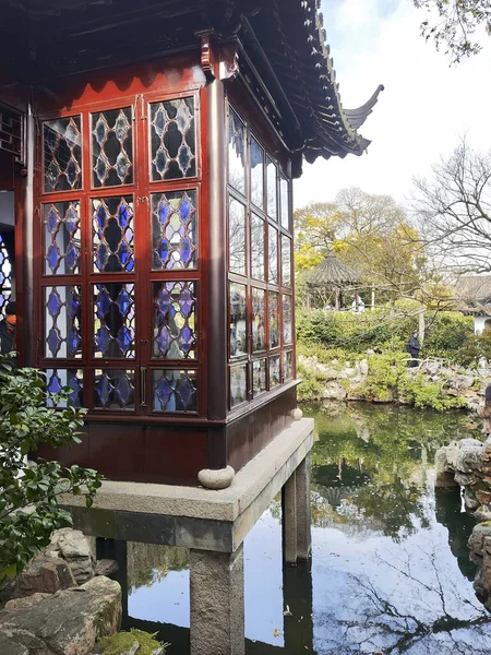 stock image Suzhou, China- 6 Dec, 2023: View of Humble Administrator's Garden in Suzhou, China. It is one of China finest, the centerpiece of a UNESCO World Heritage