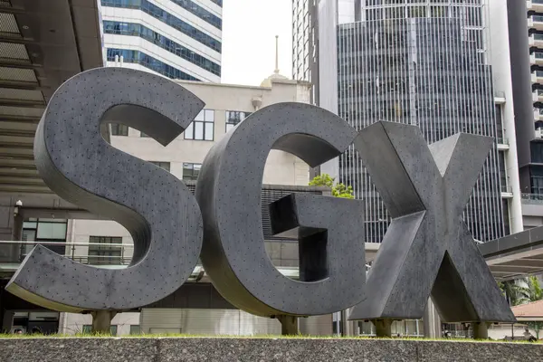 Singapur Lis 2023 Znak Sgx Singapore Exchange Limited Siedzibą Singapurze Zdjęcia Stockowe bez tantiem