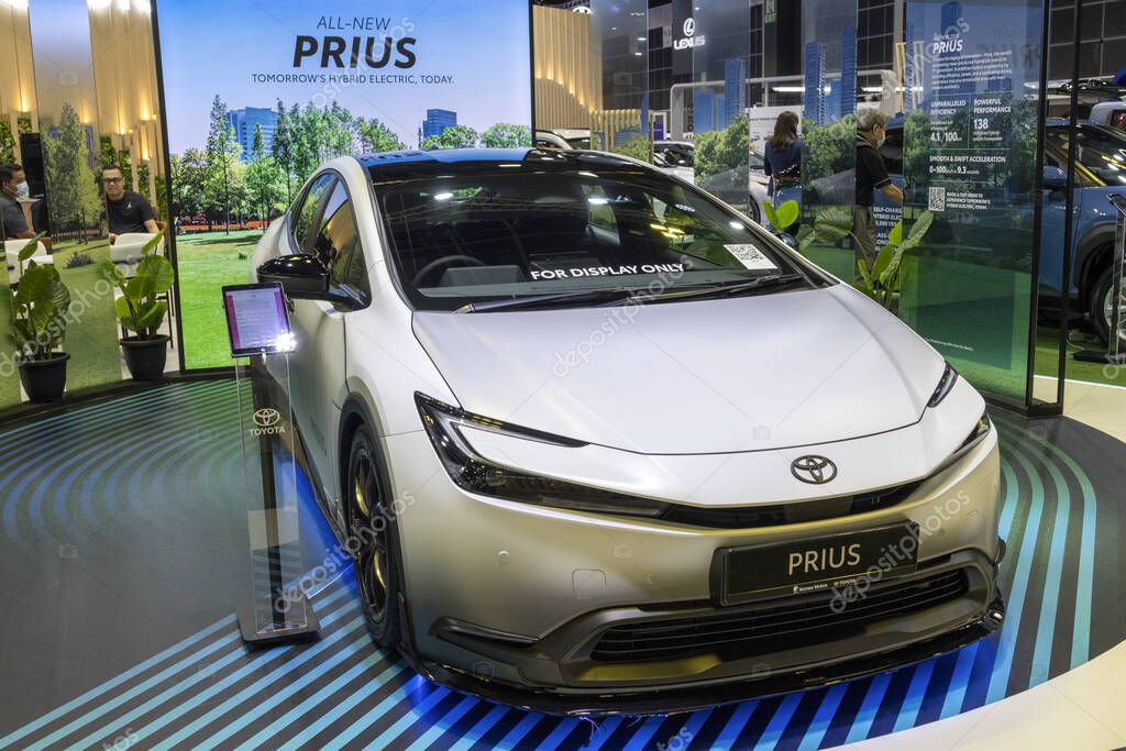 Singapur Ene 2024 Toyota Prius Singapore Motor Show 2024 Toyota — Foto