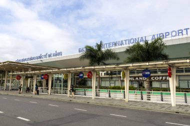 Danang, Vietnam- 2 Mar, 2024: Vietnam 'daki Danang Uluslararası Havaalanı. Vietnam 'daki en etkileyici havaalanlarından biri.