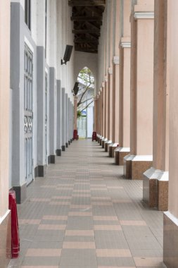 Danang, Vietnam- 1 Mar, 2024 Danang, Vietnam 'daki Da Nang Katedrali. Fransız sömürge döneminde Da Nang 'da inşa edilen tek kilisedir.