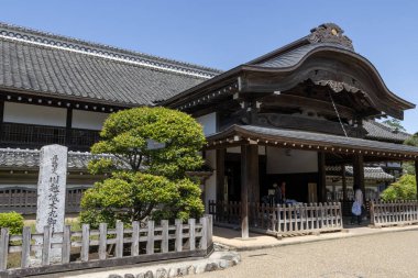 Kawagoe, Japonya- 17 Mayıs 2024: Kawagoe Kalesi Hommaru Sarayı Saray 1848 yılında o zamanlar Kawagoe 'nin efendisi olan Matsudaira Naritsune tarafından inşa edilmiştir..
