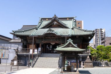 Kawagoe, Japonya - 17 Mayıs 2024: Kawagoe, Japonya 'da Naritasan Kawagoe Betsuin Hongyoin. 1853 'te Edo döneminin sonunda kurulan bir tapınaktır.