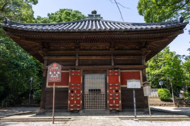 Kawagoe, Japonya - 17 Mayıs 2024: Kawagoe, Japonya 'daki Kita-in Tapınağı içinde Daikokuten. Kitain, 830 yılında kurulan ve Kawagoe Daishi olarak da bilinen tarihi bir tapınaktır.