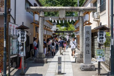 Kawagoe, Japonya- 17 Mayıs 2024 Kawagoe Kumano Tapınağı, Japonya. Bu tapınak, yerel halk tarafından Okumansama olarak bilinir, 1590 yılında kuruldu.
