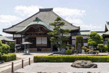 Kawagoe, Japonya - 17 Mayıs 2024: Kawagoe, Japonya 'daki Myoshoji Tapınağı. Myoshoji, Jurojin 'in tapınağıdır, uzun ömürlü tanrı.,