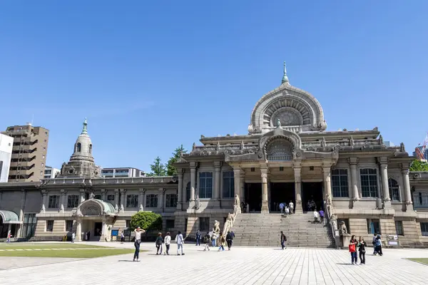 stock image Tokyo, Japan- 11 May, 2024: Tsukiji Hongwan-ji Temple in Tokyo, Japan. It is a elegant fusion of Asian and European architecture