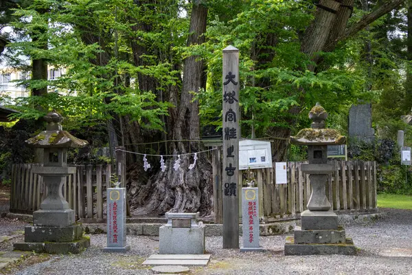 stock image Shimoyoshida, Japan- 15 May 2024: Fujisan Simomiya Omuro Sengen Jinja in Shimoyoshida, Japan. The main shrine becoming the Japanese important cultural property is Mt.Fuji oldest shrine built in 699 years